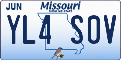 MO license plate YL4S0V