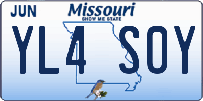 MO license plate YL4S0Y