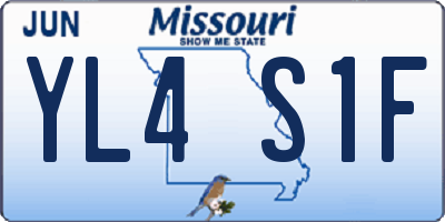 MO license plate YL4S1F