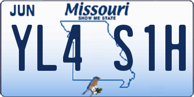 MO license plate YL4S1H
