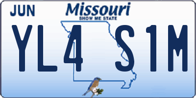 MO license plate YL4S1M