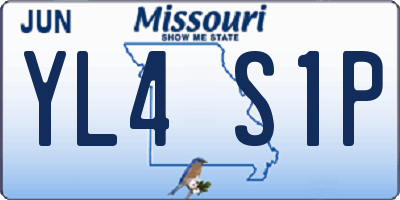 MO license plate YL4S1P