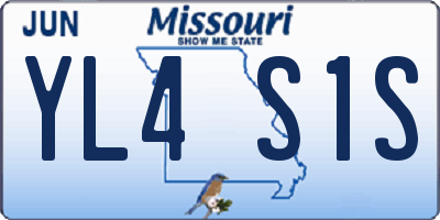 MO license plate YL4S1S