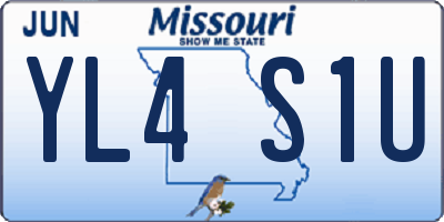 MO license plate YL4S1U
