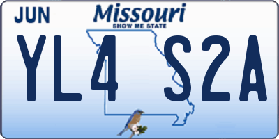 MO license plate YL4S2A