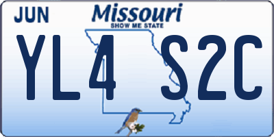 MO license plate YL4S2C
