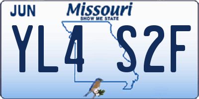 MO license plate YL4S2F