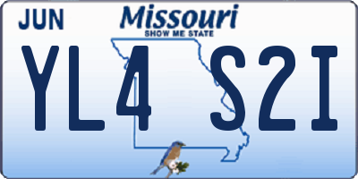 MO license plate YL4S2I