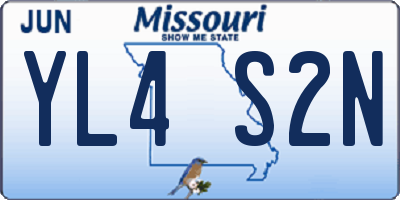 MO license plate YL4S2N