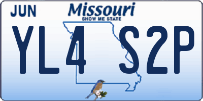 MO license plate YL4S2P