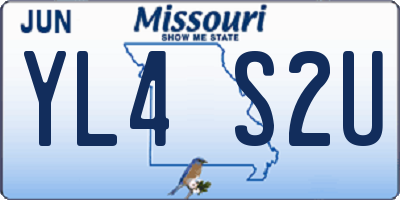 MO license plate YL4S2U