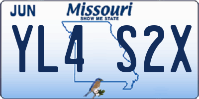 MO license plate YL4S2X
