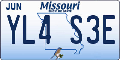 MO license plate YL4S3E