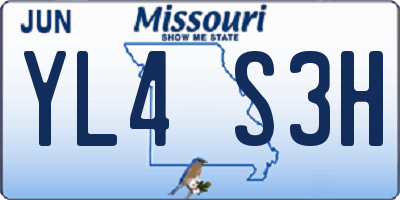 MO license plate YL4S3H