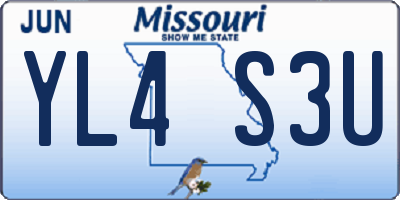 MO license plate YL4S3U