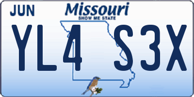 MO license plate YL4S3X