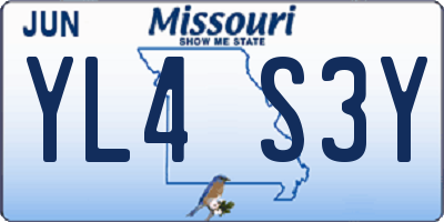 MO license plate YL4S3Y