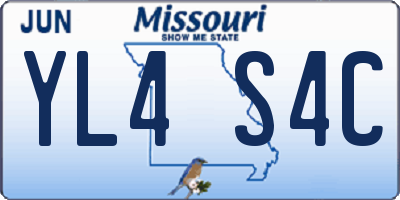 MO license plate YL4S4C