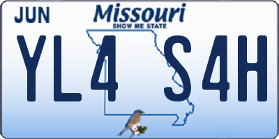 MO license plate YL4S4H
