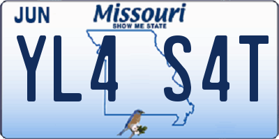 MO license plate YL4S4T