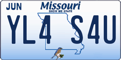 MO license plate YL4S4U