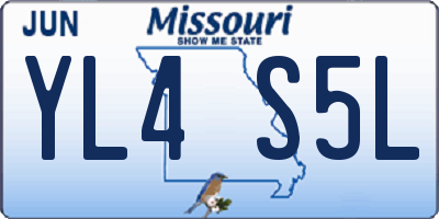MO license plate YL4S5L