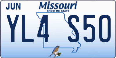 MO license plate YL4S5O