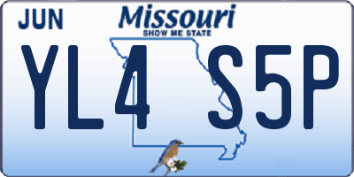 MO license plate YL4S5P