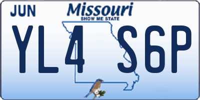 MO license plate YL4S6P
