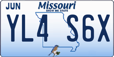 MO license plate YL4S6X