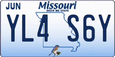 MO license plate YL4S6Y