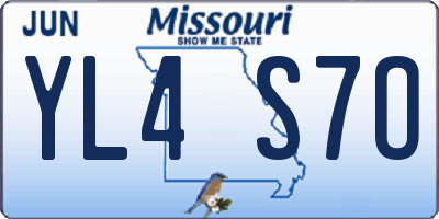 MO license plate YL4S7O