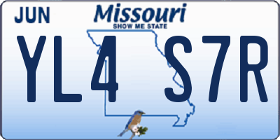 MO license plate YL4S7R