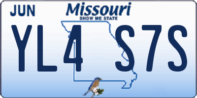 MO license plate YL4S7S