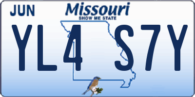 MO license plate YL4S7Y