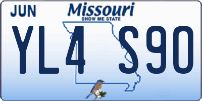 MO license plate YL4S9O