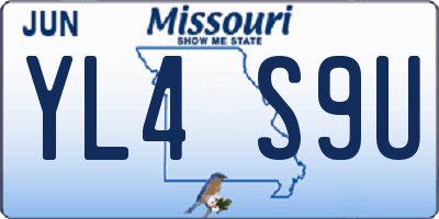 MO license plate YL4S9U