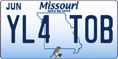 MO license plate YL4T0B