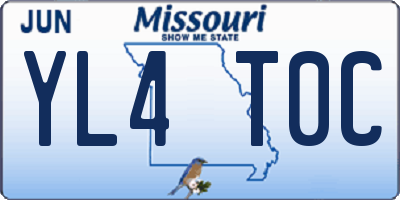 MO license plate YL4T0C
