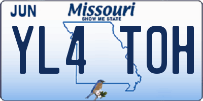 MO license plate YL4T0H