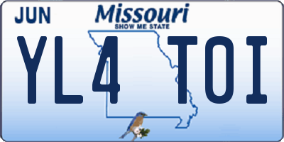 MO license plate YL4T0I