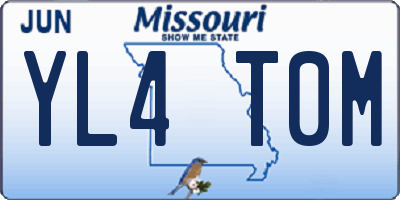 MO license plate YL4T0M