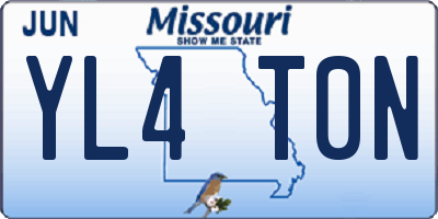 MO license plate YL4T0N