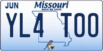 MO license plate YL4T0O