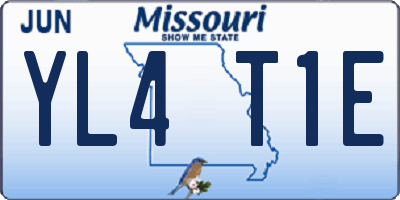 MO license plate YL4T1E
