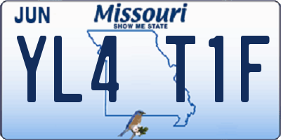 MO license plate YL4T1F