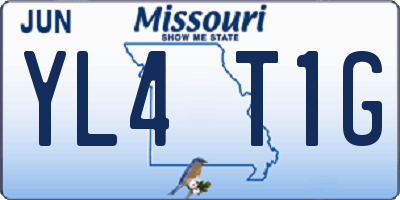 MO license plate YL4T1G