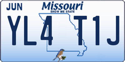 MO license plate YL4T1J