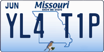 MO license plate YL4T1P