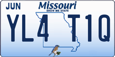 MO license plate YL4T1Q